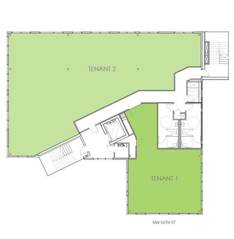 Second Floor Sample 2 Tenants